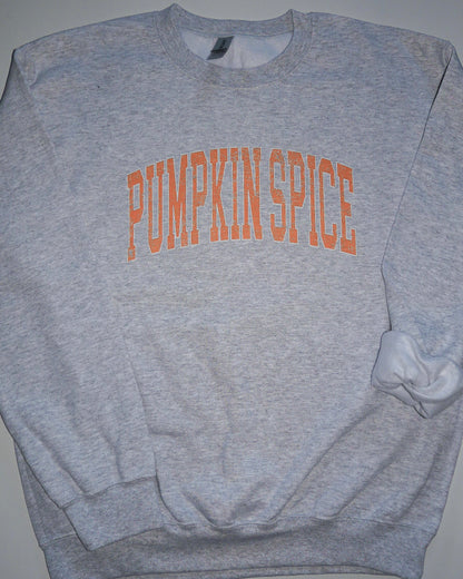 Pumpkin Spice Distressed Crew