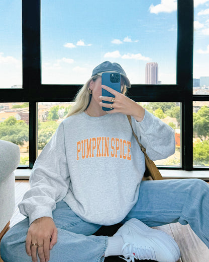 Pumpkin Spice Distressed Crew